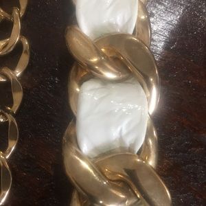Cache Accessories - Gold White Women’s Belt - One Size Cache Accessories - Gold White Women’s Belt - One Size